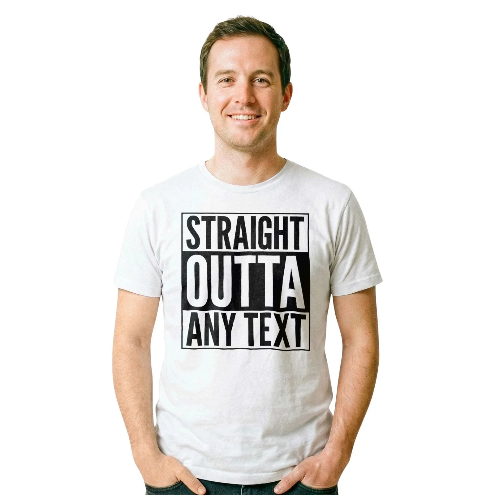 Straight Outta Funny Custom Printed Text Musical - Adult & Kids T-Shirts, Sweatshirts & Hoodies apparel design preview 1