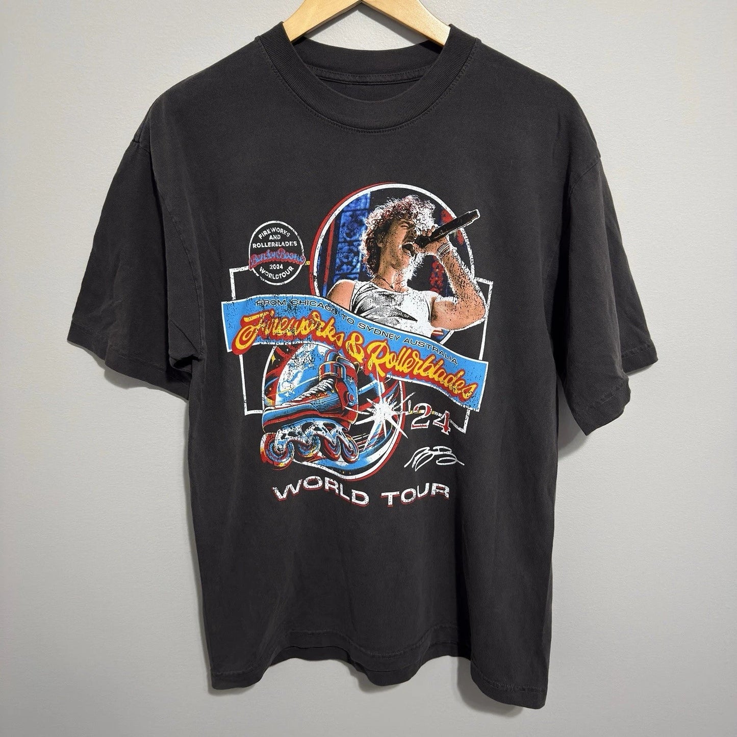 Benson Boone Mens Medium 2024 Official Concert Tour - Adult & Kids T-Shirts, Sweatshirts & Hoodies apparel design preview 1