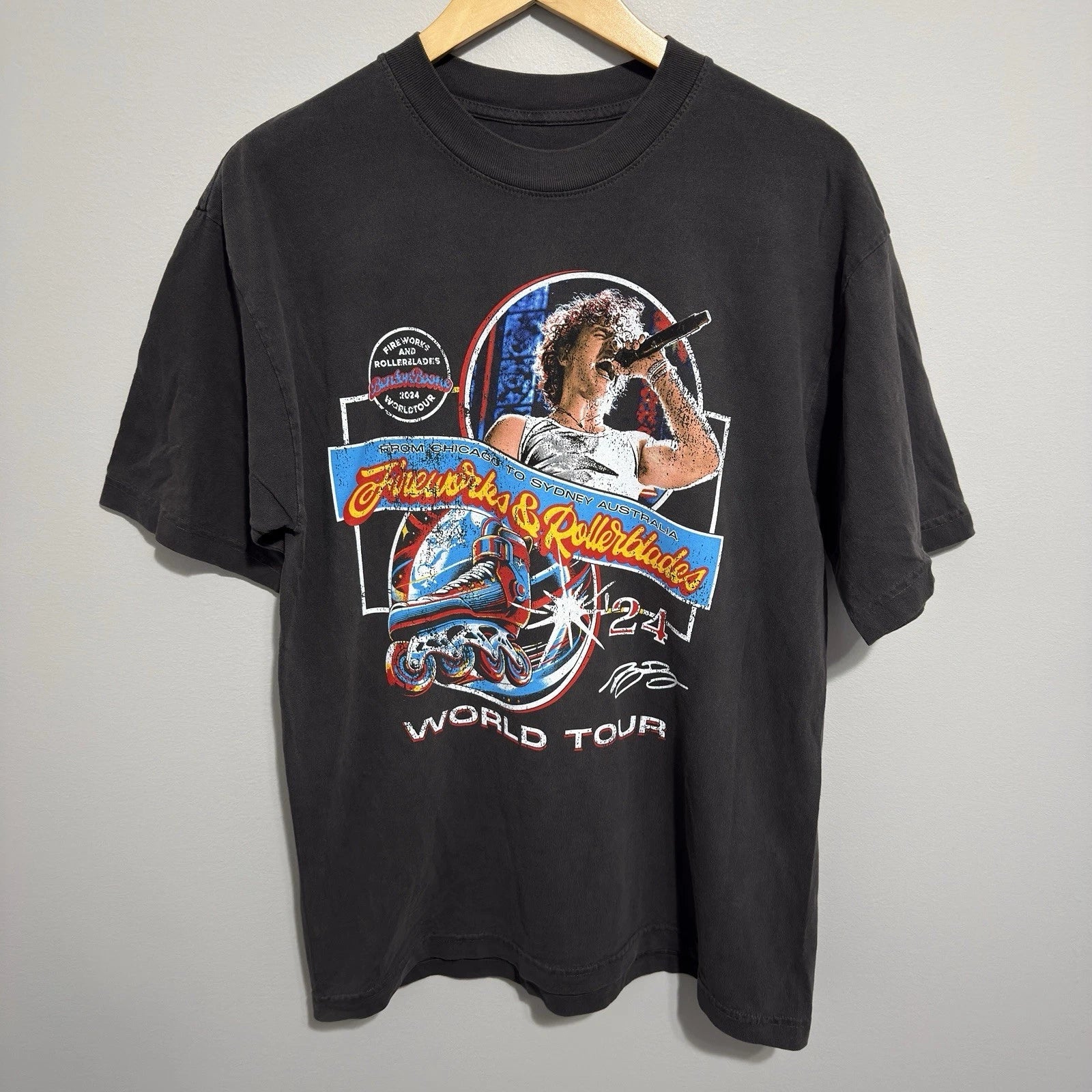 Benson Boone Mens Medium 2024 Official Concert Tour - Adult & Kids T-Shirts, Sweatshirts & Hoodies apparel design preview 1
