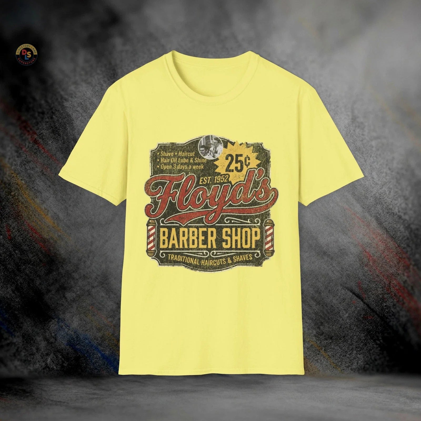 Floyd's Barbershop Mayberry Andy Griffith Softstyle - Adult & Kids T-Shirts, Sweatshirts & Hoodies apparel design preview 1