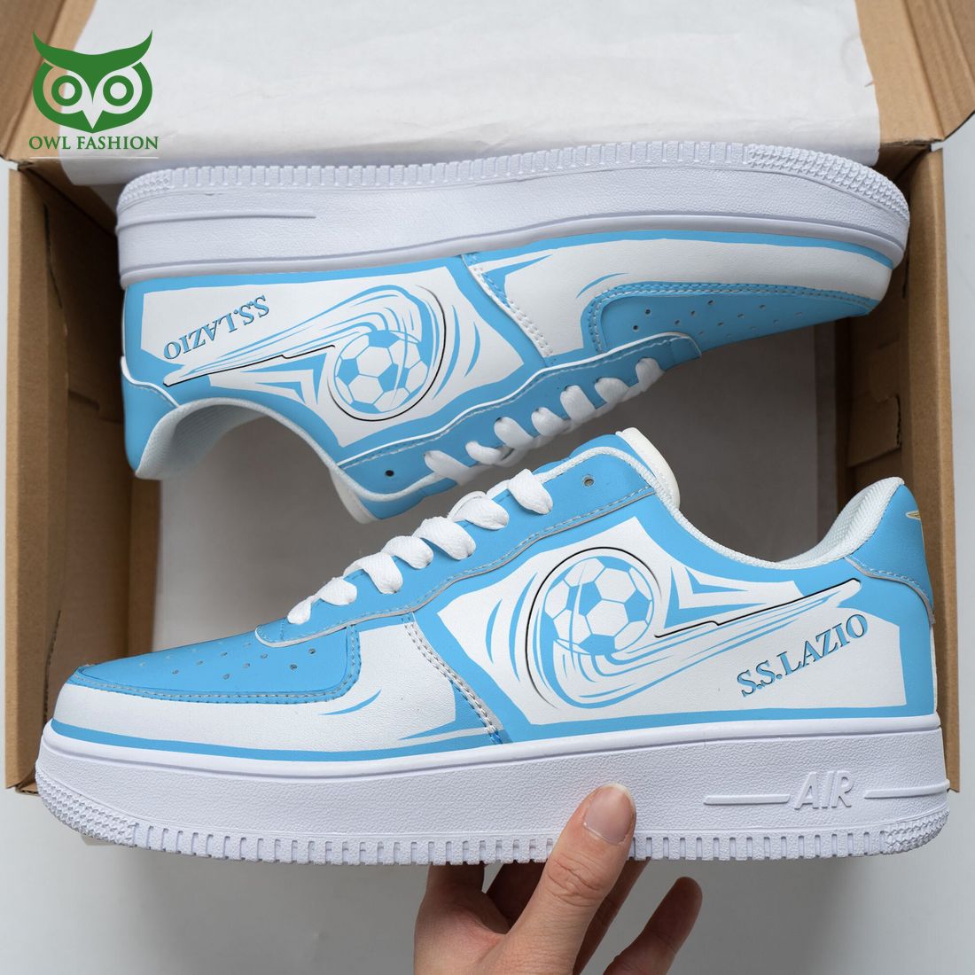 S.S. Lazio Serie A NAF Air Force 1 Shoes - Adult & Kids T-Shirts, Sweatshirts & Hoodies apparel design preview 1