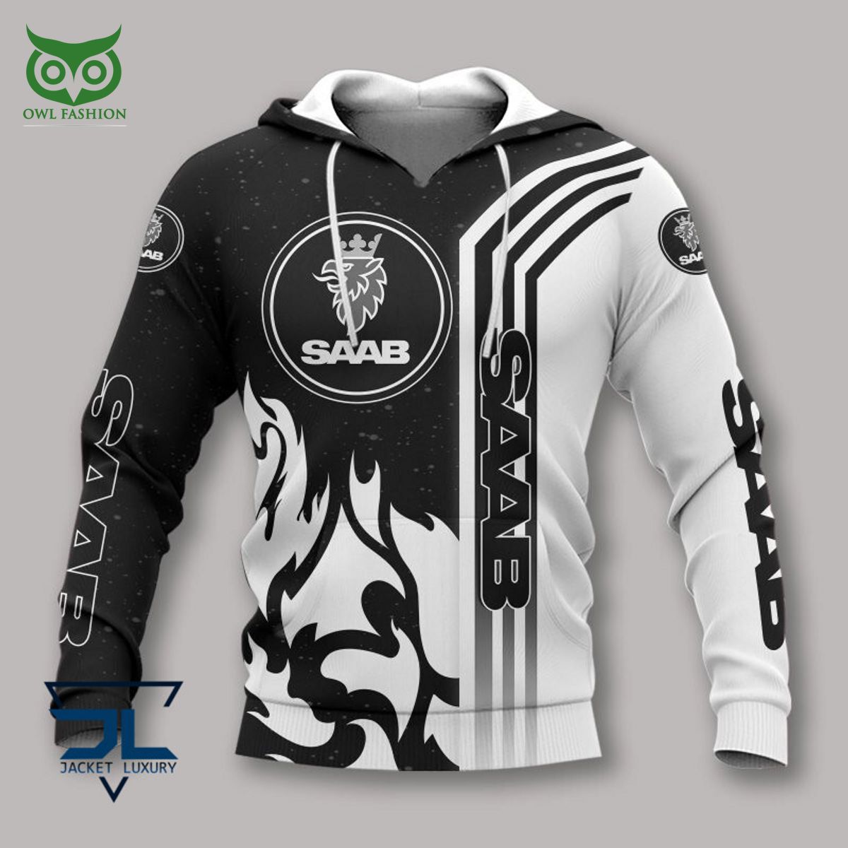 Saab Automobile Trending Motor Brand 3D Polo - Adult & Kids T-Shirts, Sweatshirts & Hoodies apparel design preview 1