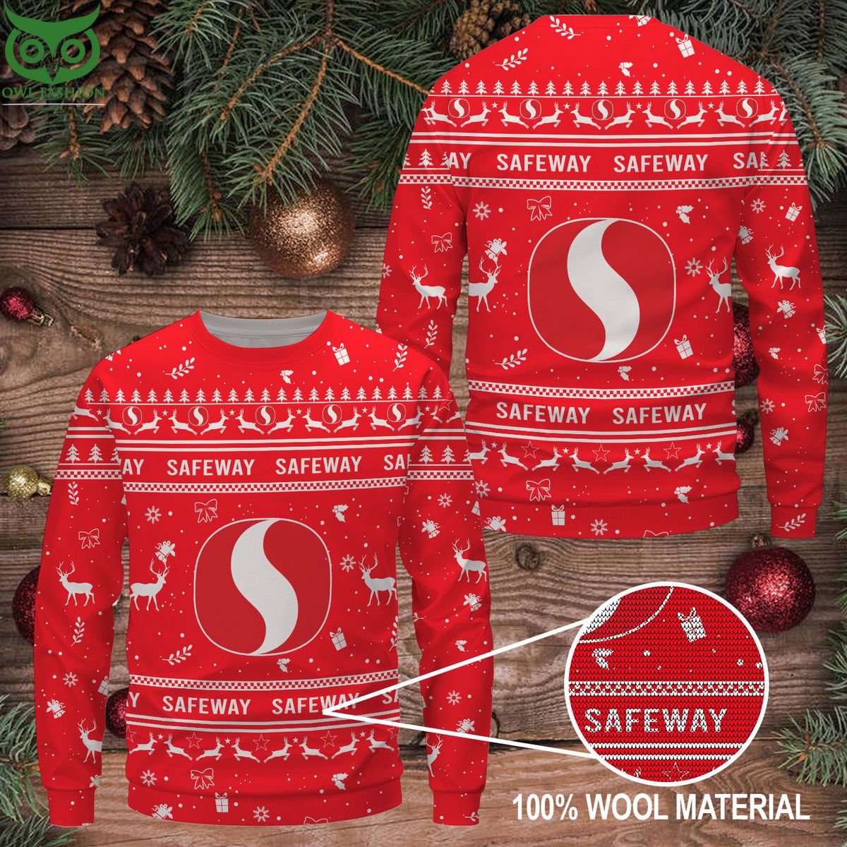 Safeway Premium Ugly Christmas Sweater - Adult & Kids T-Shirts, Sweatshirts & Hoodies apparel design preview 1