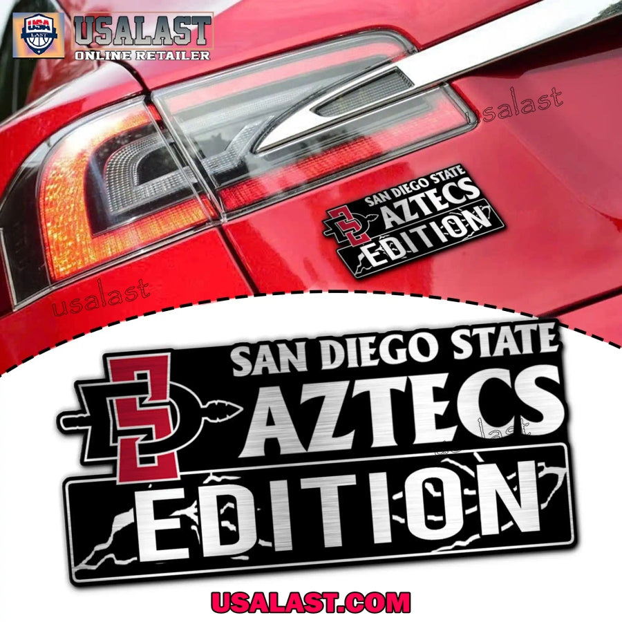 San Diego State Aztecs 3D Car Badge Custom Sticker - Adult & Kids T-Shirts, Sweatshirts & Hoodies apparel design preview 1