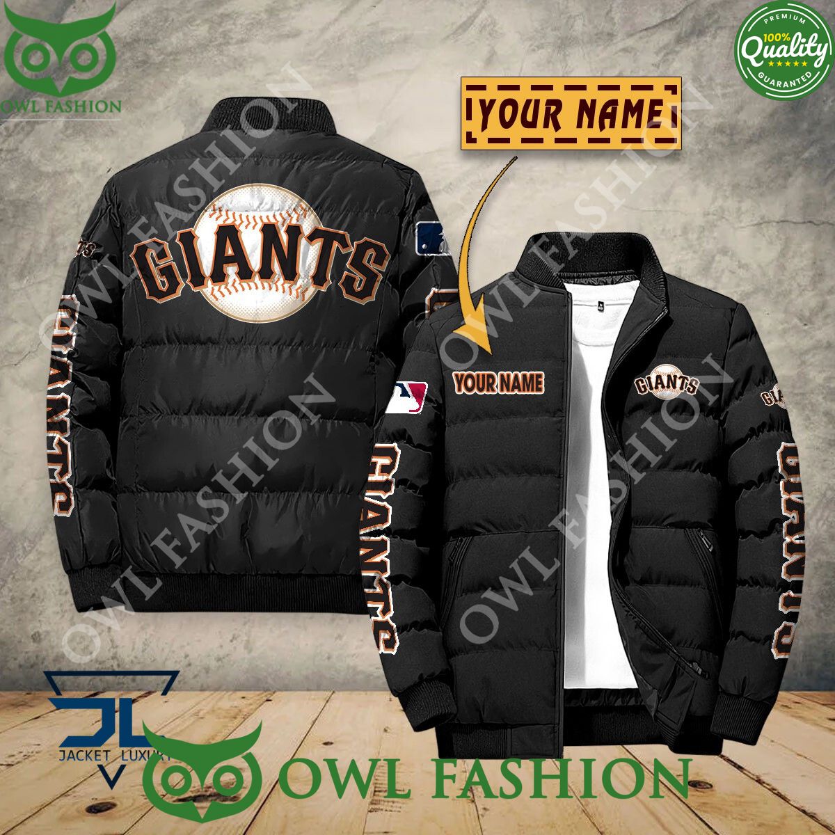 San Francisco Giants Custom Name MLB Baseball Jacket - Adult & Kids T-Shirts, Sweatshirts & Hoodies apparel design preview 1