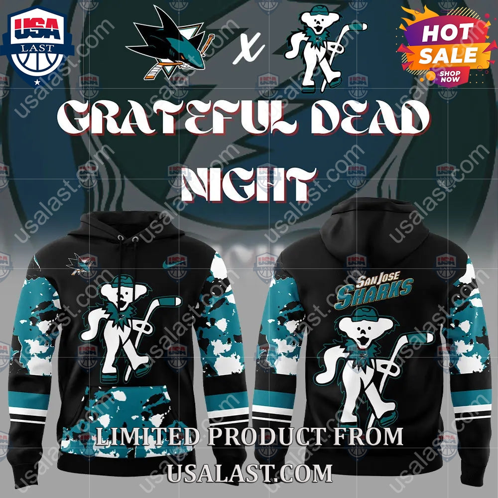 San Jose Sharks NHL Grateful Dead Night Peanuts - Adult & Kids T-Shirts, Sweatshirts & Hoodies apparel design preview 1