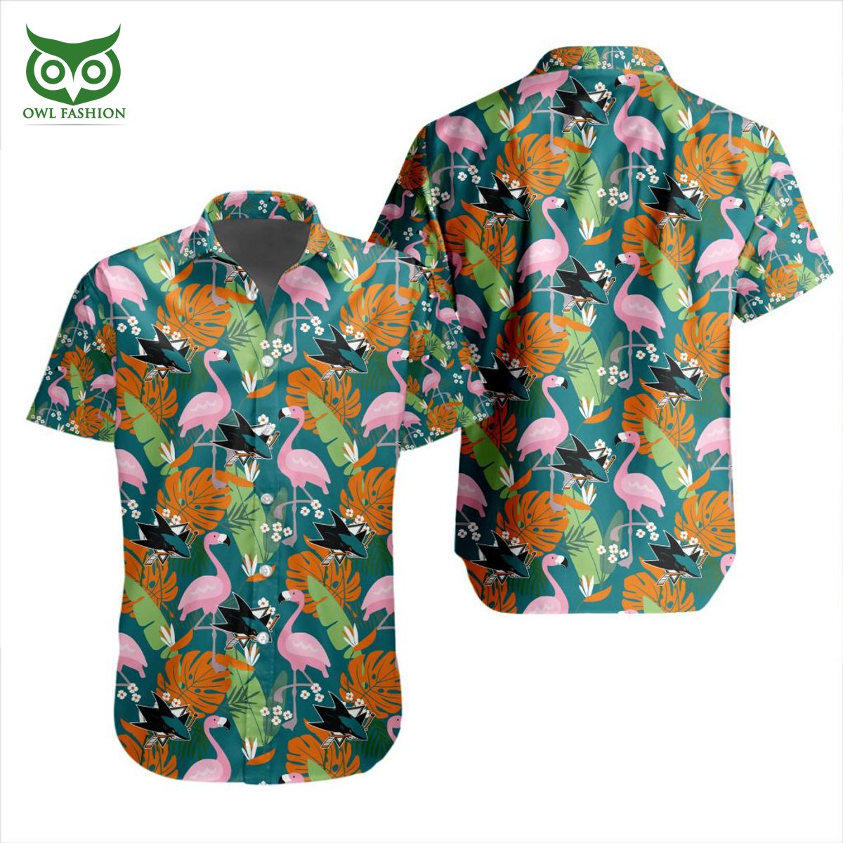 San Jose Sharks NHL Hockey Team Hawaiian - Adult & Kids T-Shirts, Sweatshirts & Hoodies apparel design preview 1