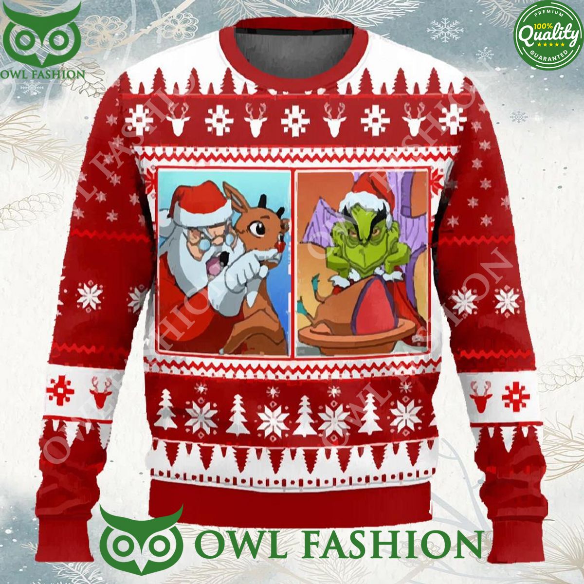 Santa Clause Grinch Yelling Meme Ugly Christmas - Adult & Kids T-Shirts, Sweatshirts & Hoodies apparel design preview 1