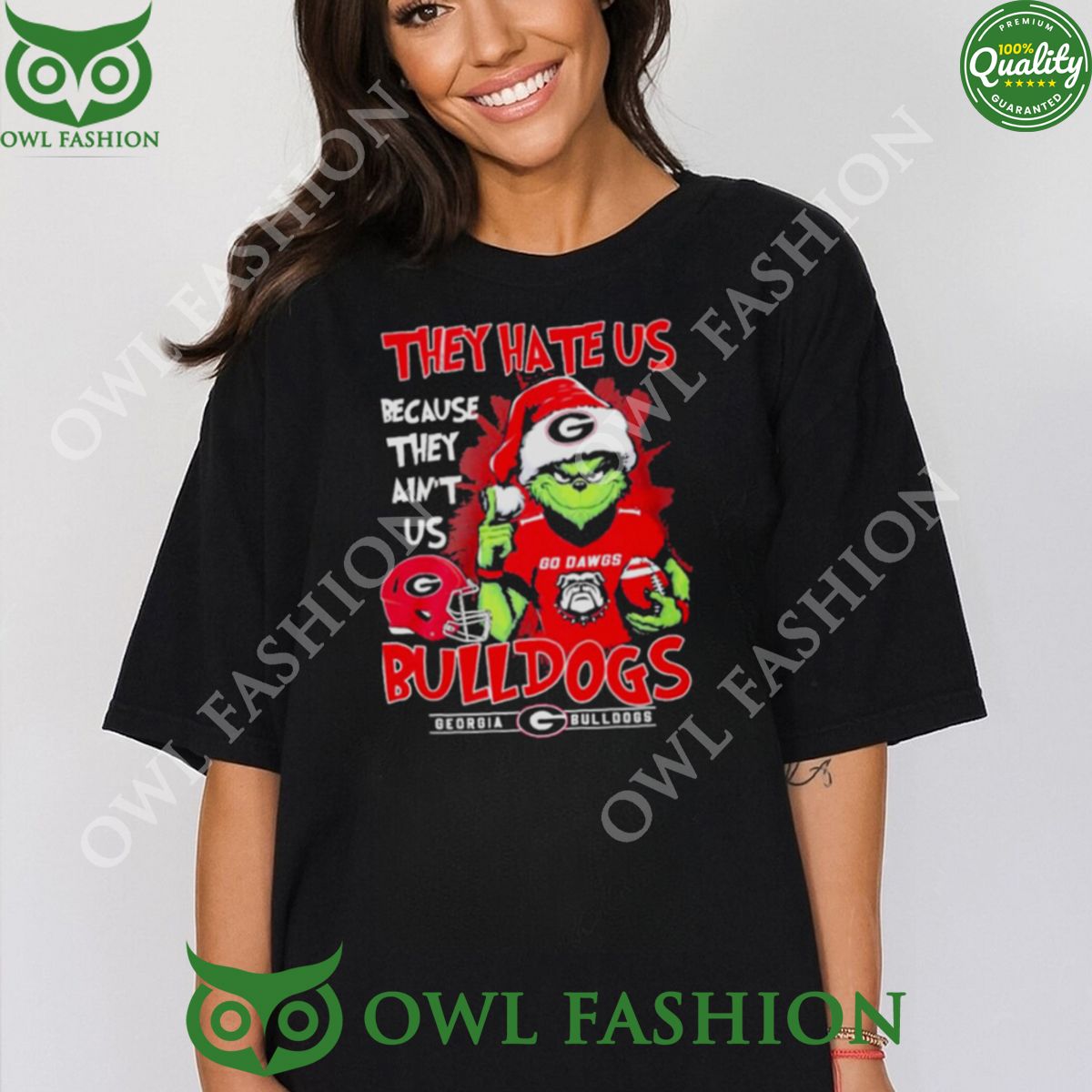 Santa Grinch they hate us because ain't Georgia - Adult & Kids T-Shirts, Sweatshirts & Hoodies apparel design preview 1
