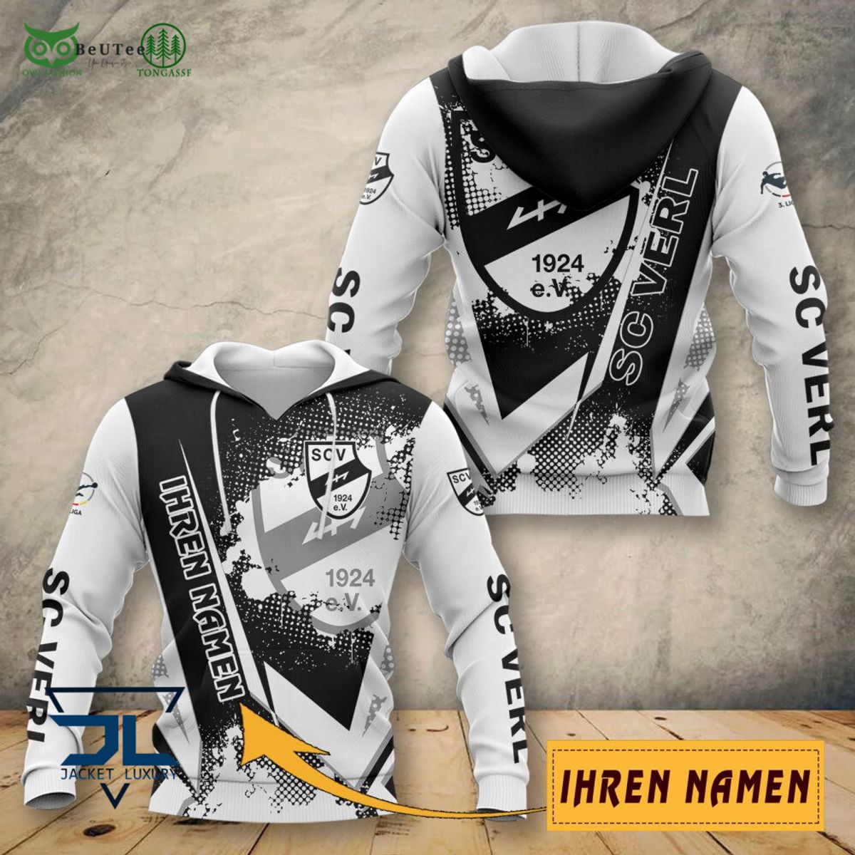 SC Verl Bundesliga Ihren Namen 3D Polo - Adult & Kids T-Shirts, Sweatshirts & Hoodies apparel design preview 1