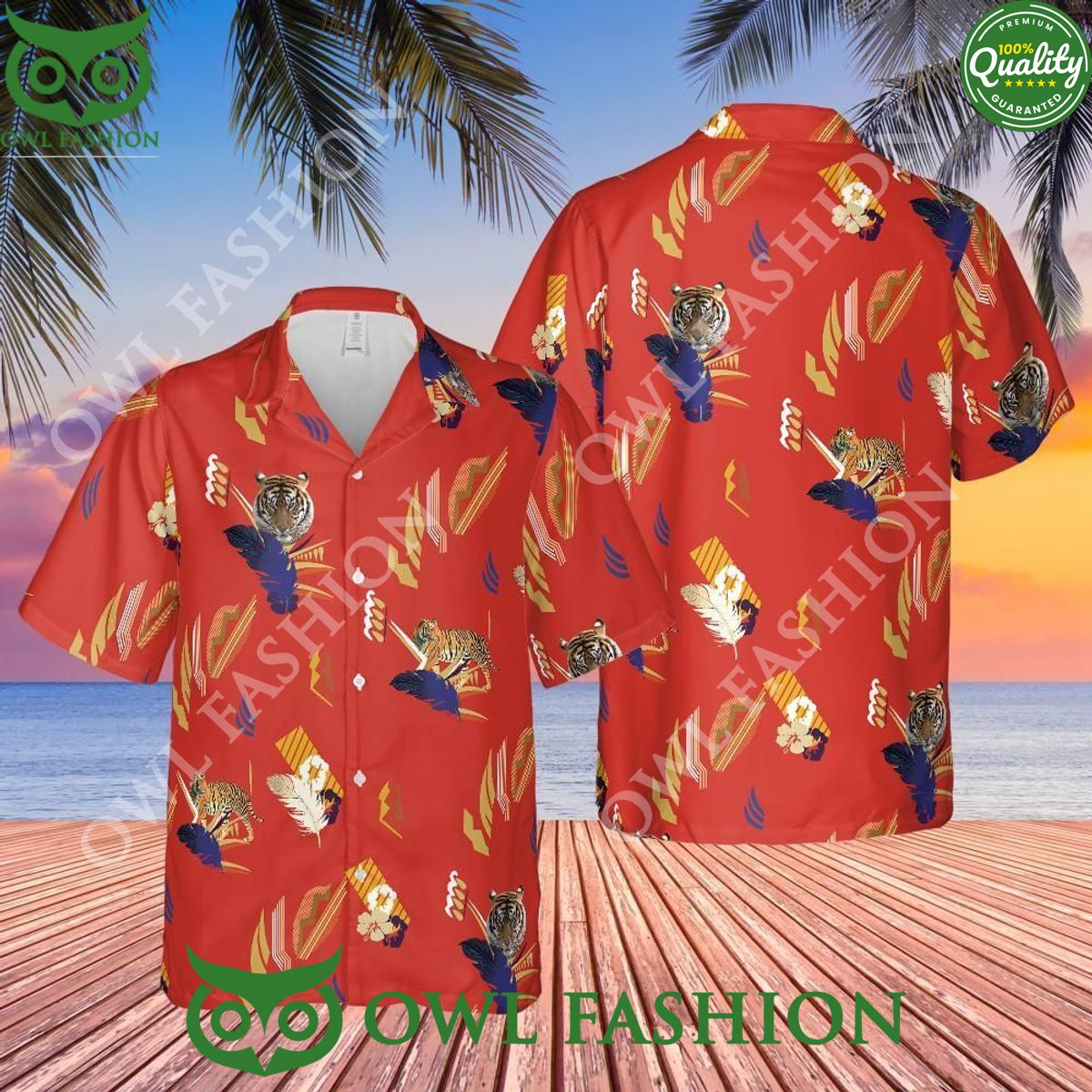 Scar Brandface Tiger Tony Montana Hawaiian - Adult & Kids T-Shirts, Sweatshirts & Hoodies apparel design preview 1