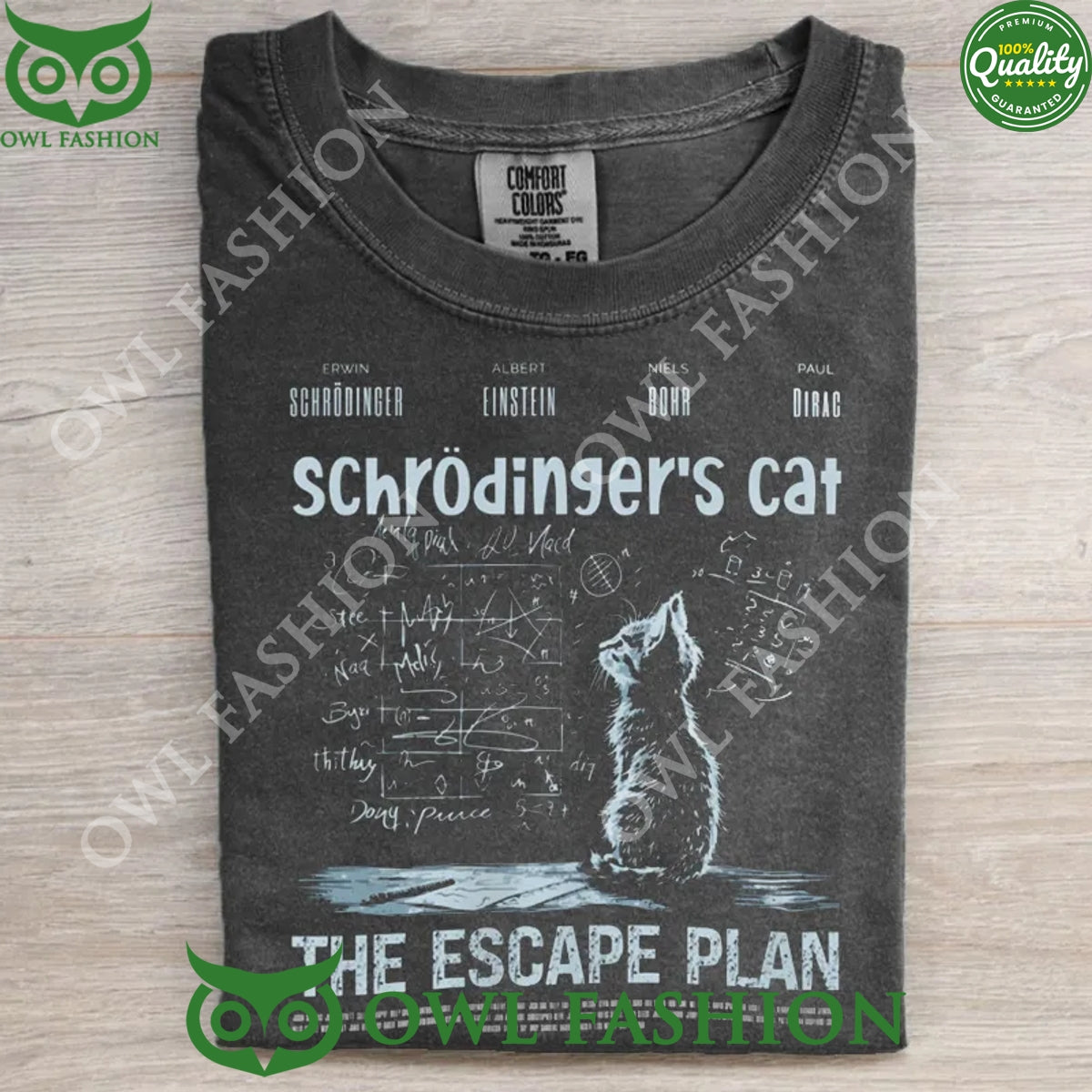 Schrödingers Cat The Escape Plan - Adult & Kids T-Shirts, Sweatshirts & Hoodies apparel design preview 1