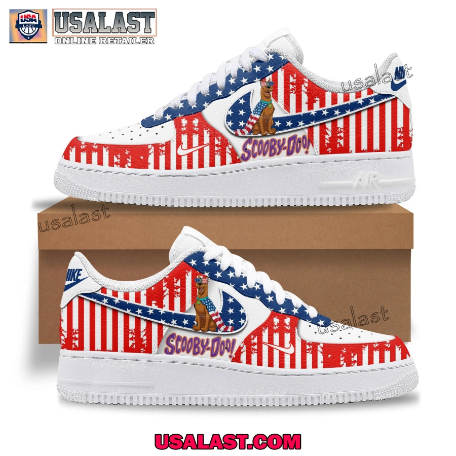 Scooby Doo 4th Of July Custom Air Force 1s Shoes - Adult & Kids T-Shirts, Sweatshirts & Hoodies apparel design preview 1