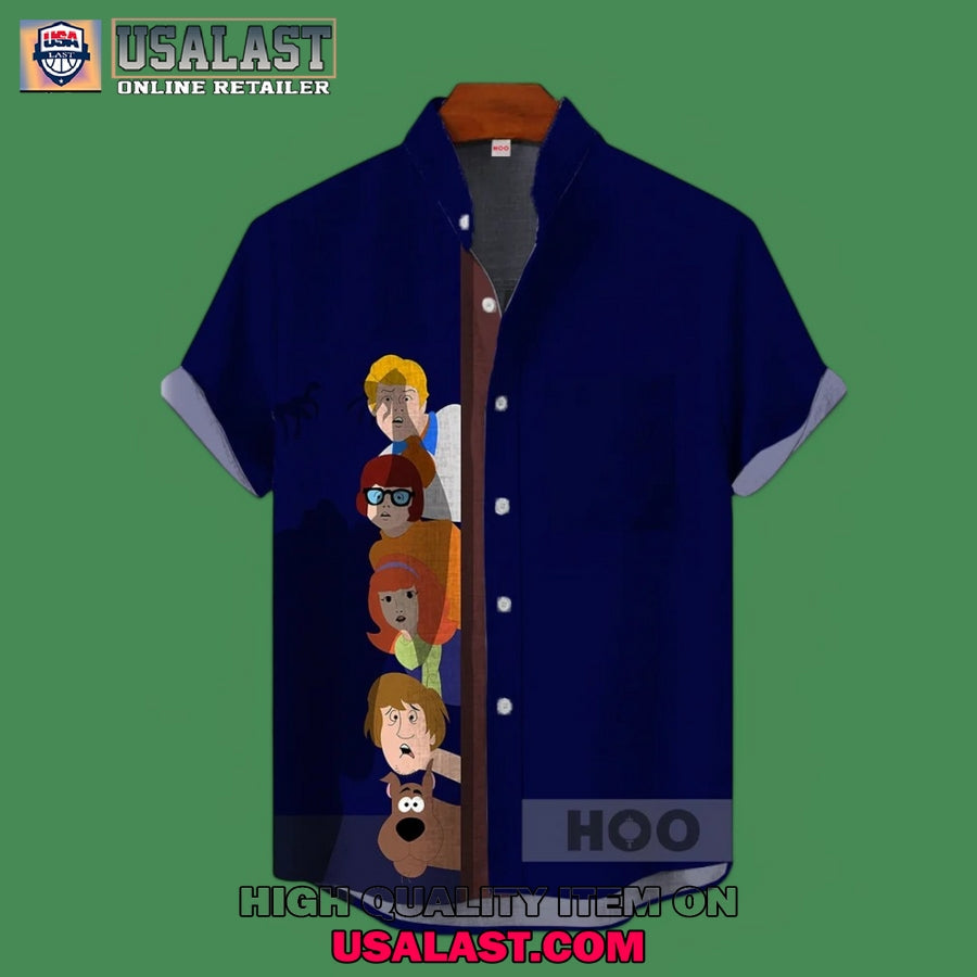Scooby Doo Brown Stripe Short Sleeve Hawaiian - Adult & Kids T-Shirts, Sweatshirts & Hoodies apparel design preview 1