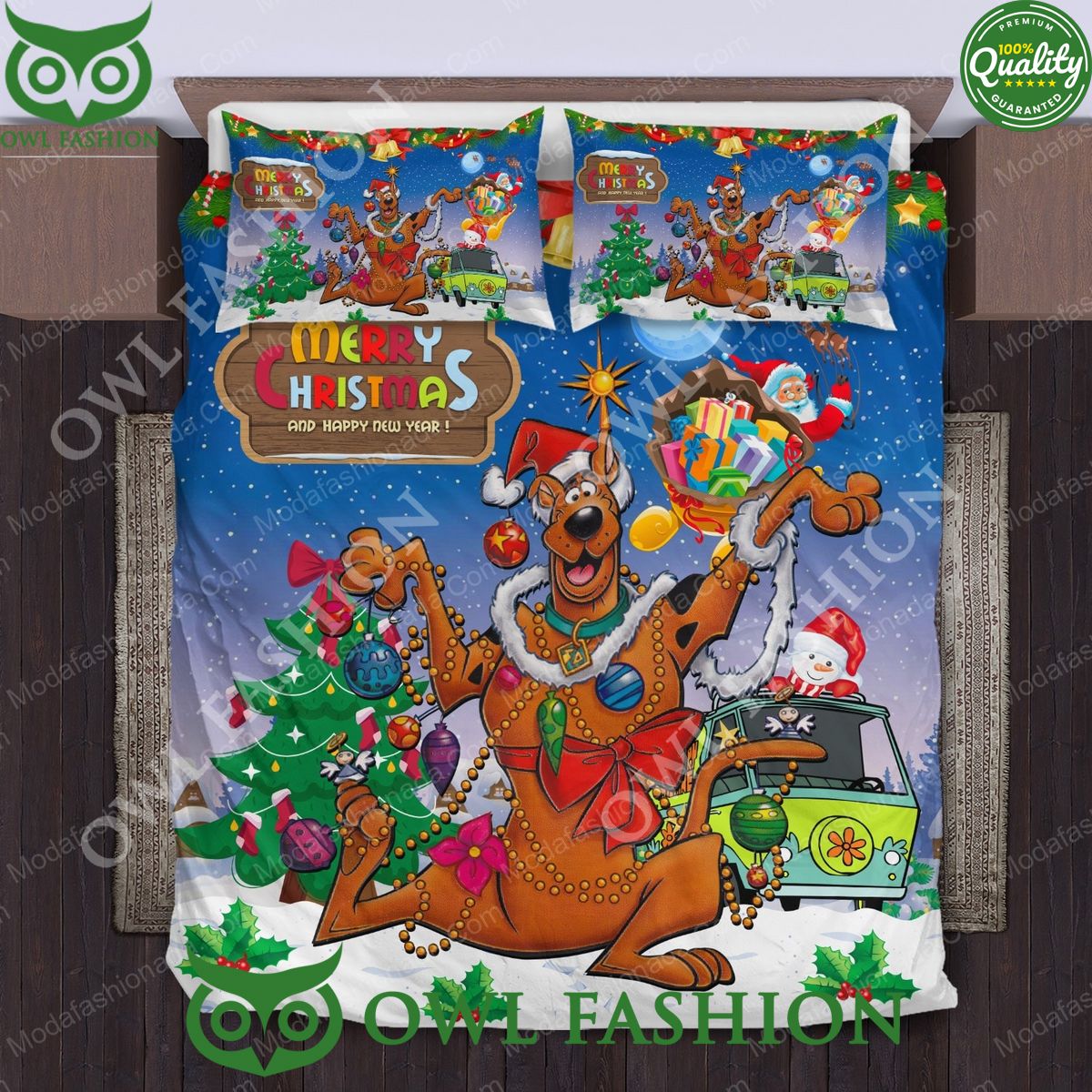 Scooby Doo Merry Christmas Limited Bedding Set - Adult & Kids T-Shirts, Sweatshirts & Hoodies apparel design preview 1