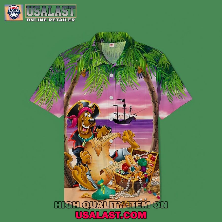 Scooby Doo Pirate Captain And Treasures Hawaiian - Adult & Kids T-Shirts, Sweatshirts & Hoodies apparel design preview 1