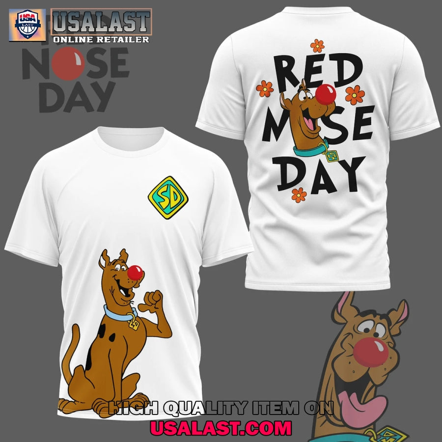 Scooby Doo Red Nose Day All Over Print - Adult & Kids T-Shirts, Sweatshirts & Hoodies apparel design preview 1