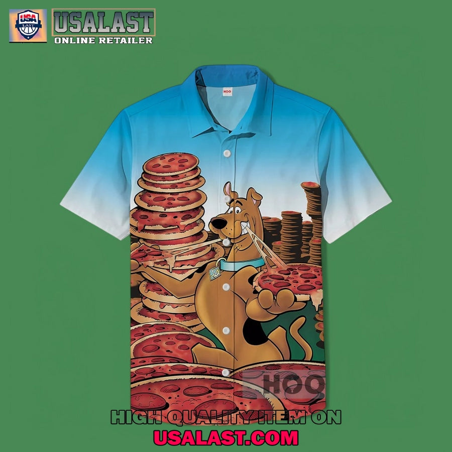 Scooby Doo Rich Pizza Dog Hawaiian - Adult & Kids T-Shirts, Sweatshirts & Hoodies apparel design preview 1
