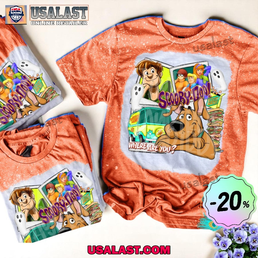 Scooby Doo Where Are You Unisex Bleached - Adult & Kids T-Shirts, Sweatshirts & Hoodies apparel design preview 1