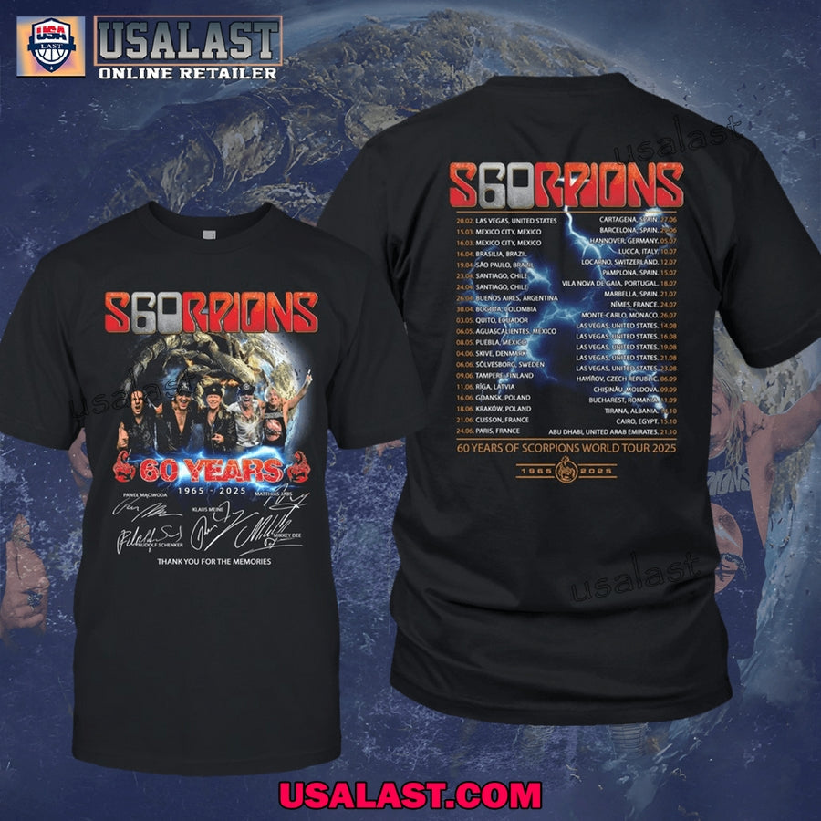 Scorpions 60 YEARS WORLD TOUR 2025 - Adult & Kids T-Shirts, Sweatshirts & Hoodies apparel design preview 1
