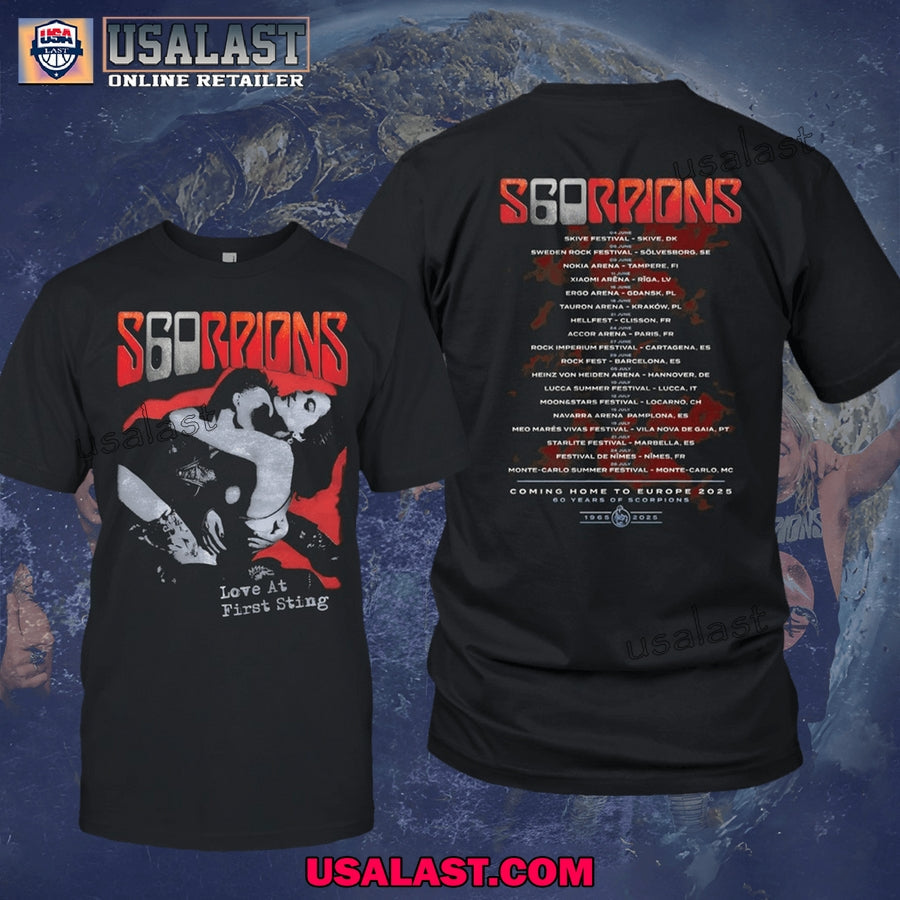 Scorpions Love at First Sting Europe 2025 Souvenir - Adult & Kids T-Shirts, Sweatshirts & Hoodies apparel design preview 1