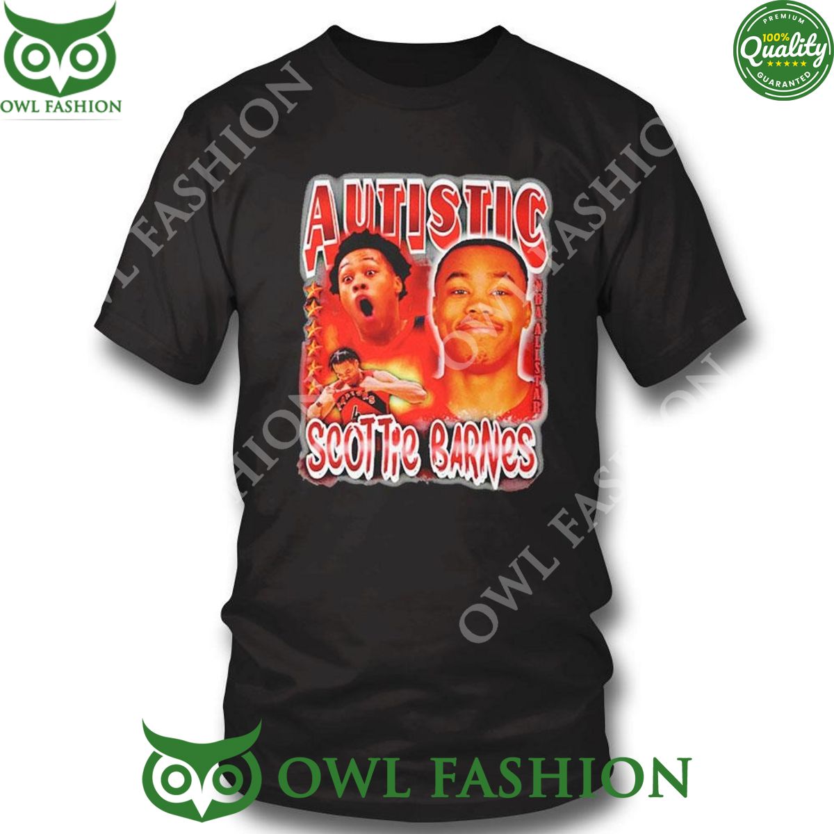 Scottie Barnes Toronto Raptors Autistic 2024 2D - Adult & Kids T-Shirts, Sweatshirts & Hoodies apparel design preview 1