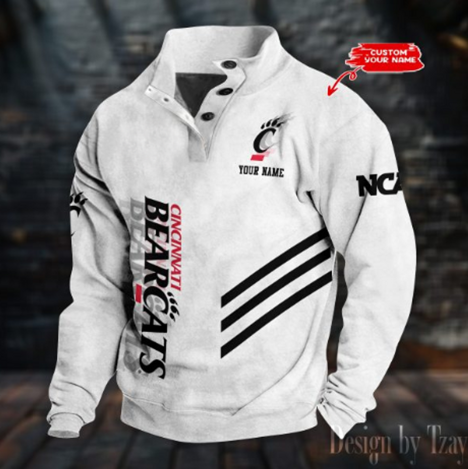 Personalized Cincinnati Bearcats Stand Collar - Adult & Kids T-Shirts, Sweatshirts & Hoodies apparel design preview 1