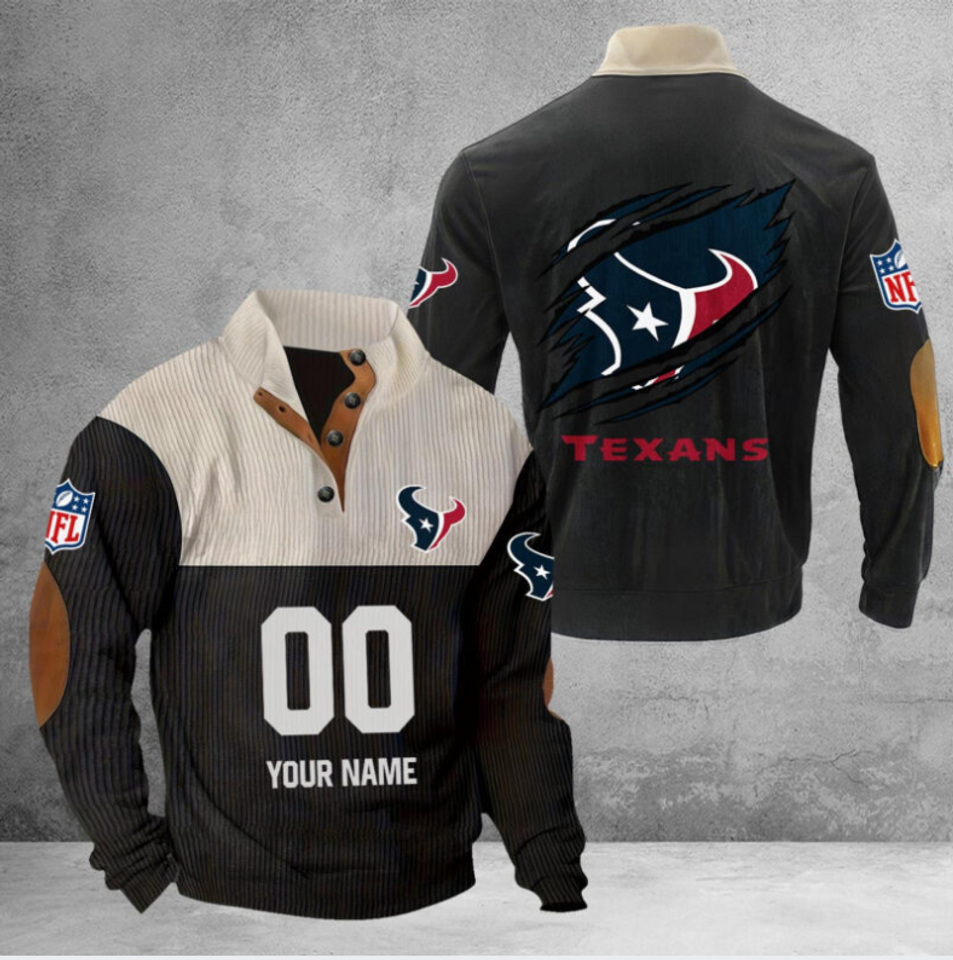 Customize Name And Number Houston Football Corduroy - Adult & Kids T-Shirts, Sweatshirts & Hoodies apparel design preview 1
