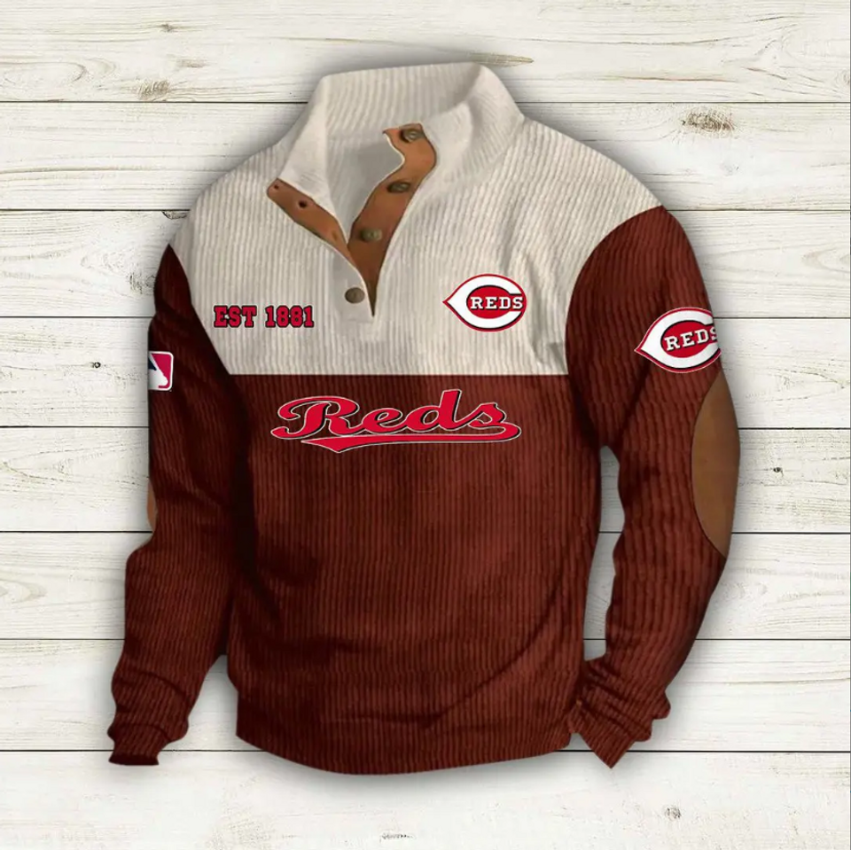 Cincinnati Baseball Corduroy Stand Collar - Adult & Kids T-Shirts, Sweatshirts & Hoodies apparel design preview 1