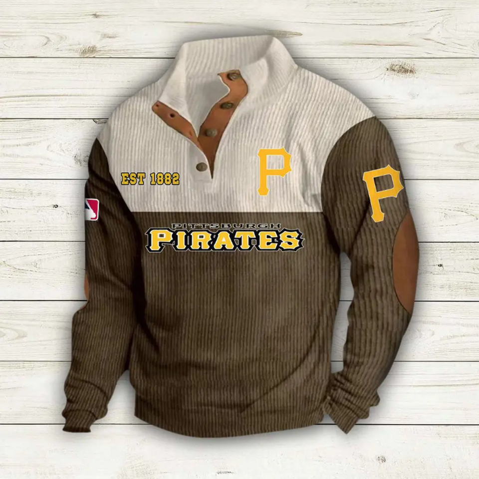 Pittsburgh Pirates Baseball Corduroy Stand Collar - Adult & Kids T-Shirts, Sweatshirts & Hoodies apparel design preview 1
