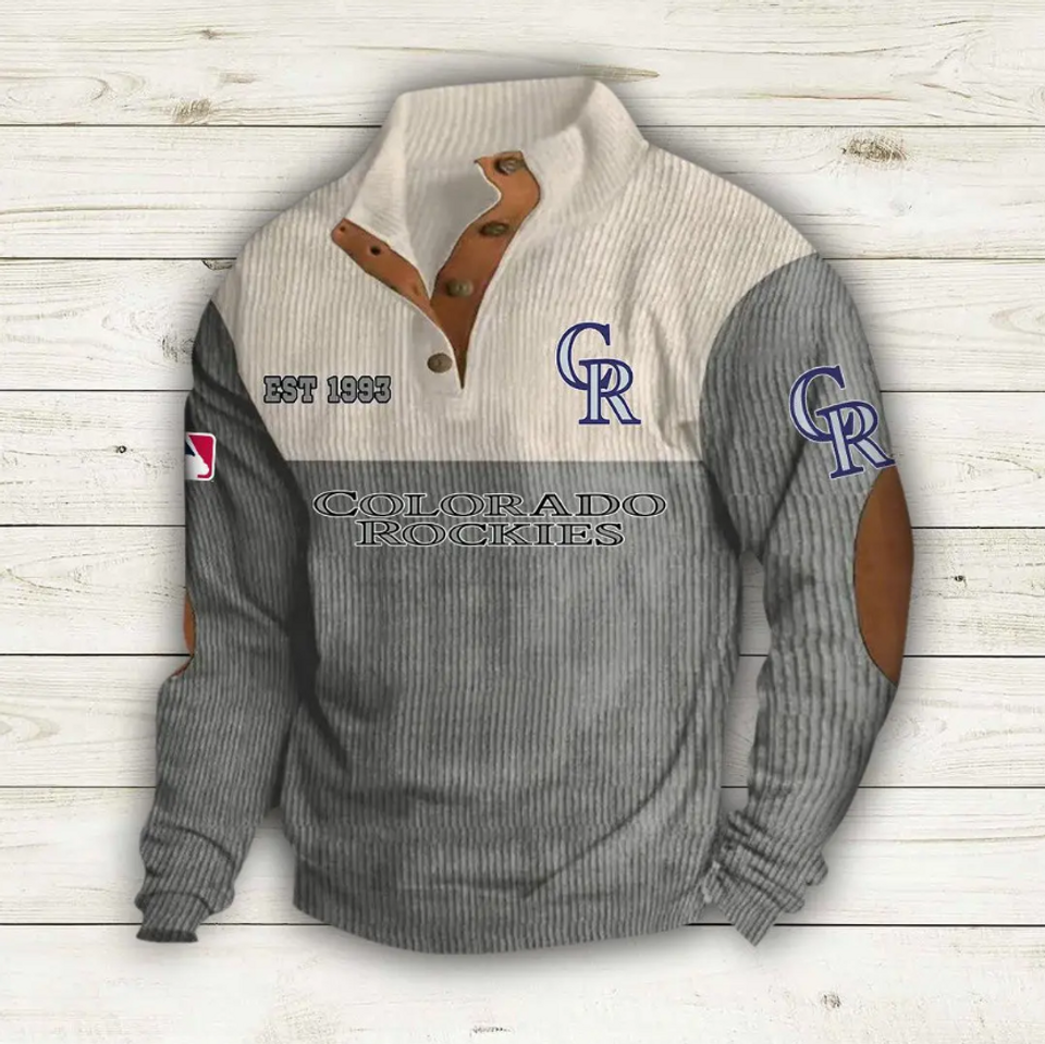 Colorado Rockies Baseball Corduroy Stand Collar - Adult & Kids T-Shirts, Sweatshirts & Hoodies apparel design preview 1