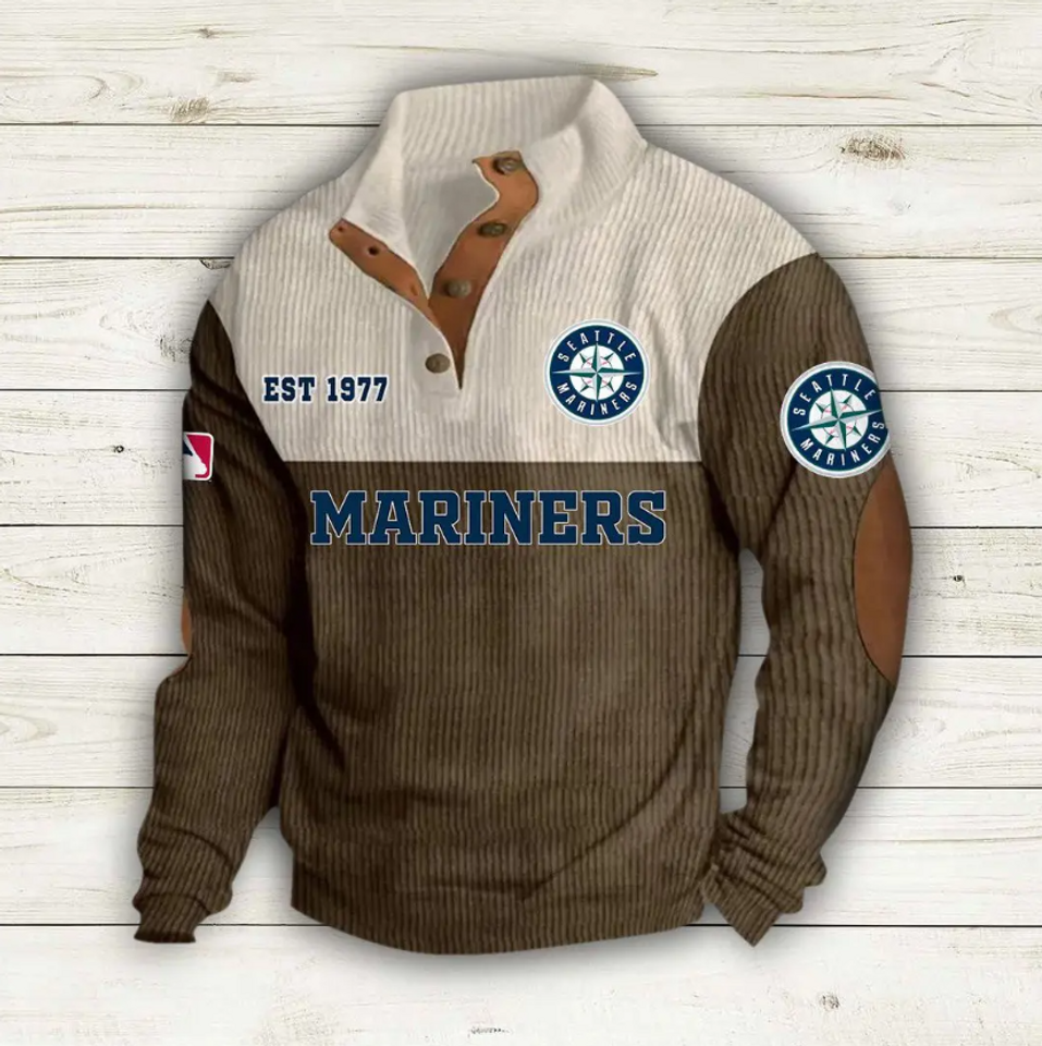Seattle Mariners Baseball Corduroy Stand Collar - Adult & Kids T-Shirts, Sweatshirts & Hoodies apparel design preview 1