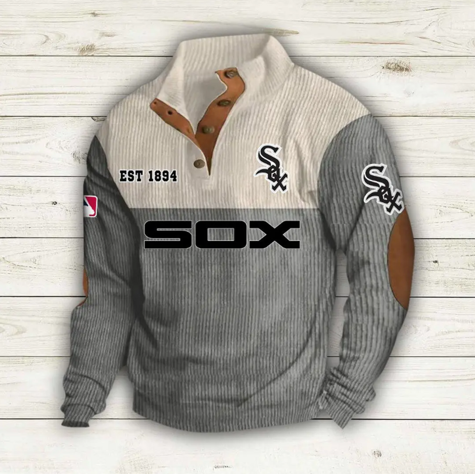 Chicago White Sox Baseball Corduroy Stand Collar - Adult & Kids T-Shirts, Sweatshirts & Hoodies apparel design preview 1