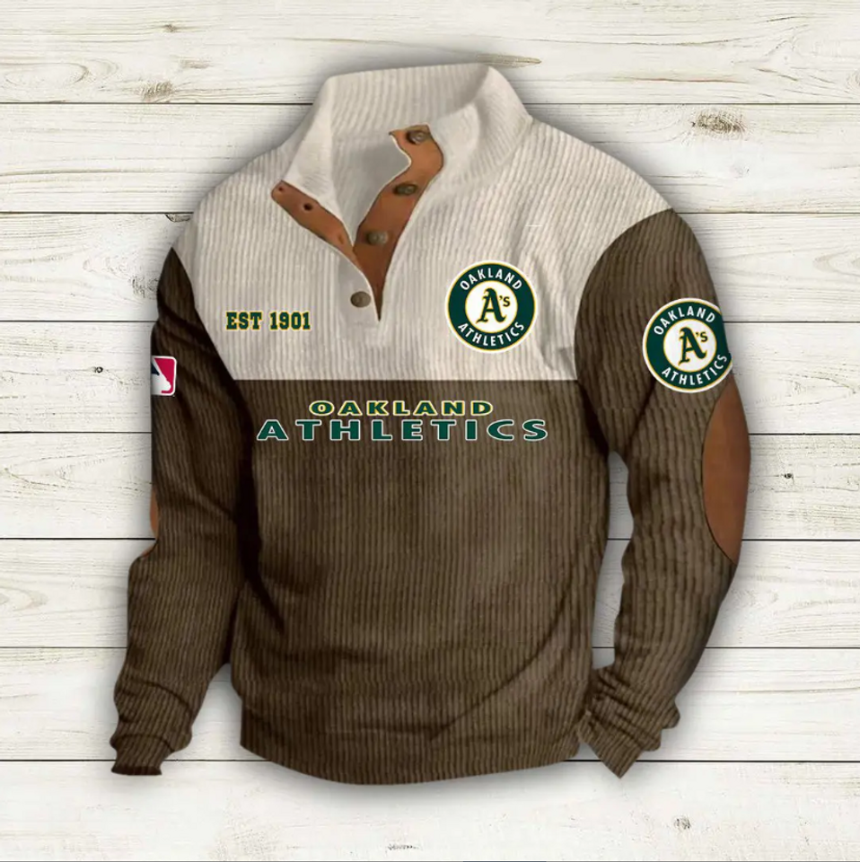 Athletics Baseball Corduroy Stand Collar - Adult & Kids T-Shirts, Sweatshirts & Hoodies apparel design preview 1