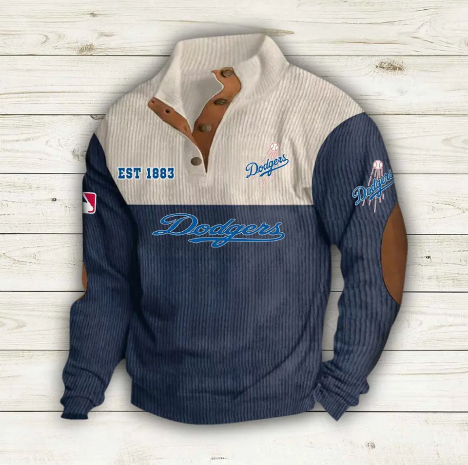 LA Dodgers Baseball Corduroy Stand Collar - Adult & Kids T-Shirts, Sweatshirts & Hoodies apparel design preview 1