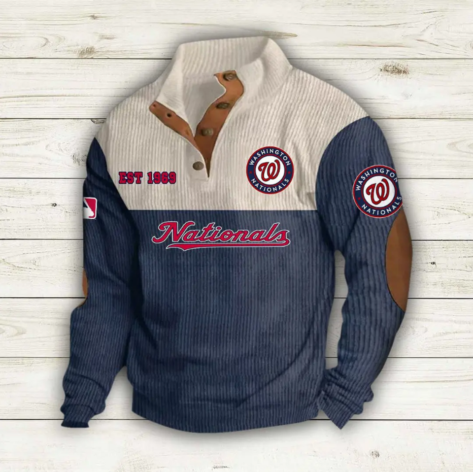 Washington Baseball Corduroy Stand Collar - Adult & Kids T-Shirts, Sweatshirts & Hoodies apparel design preview 1