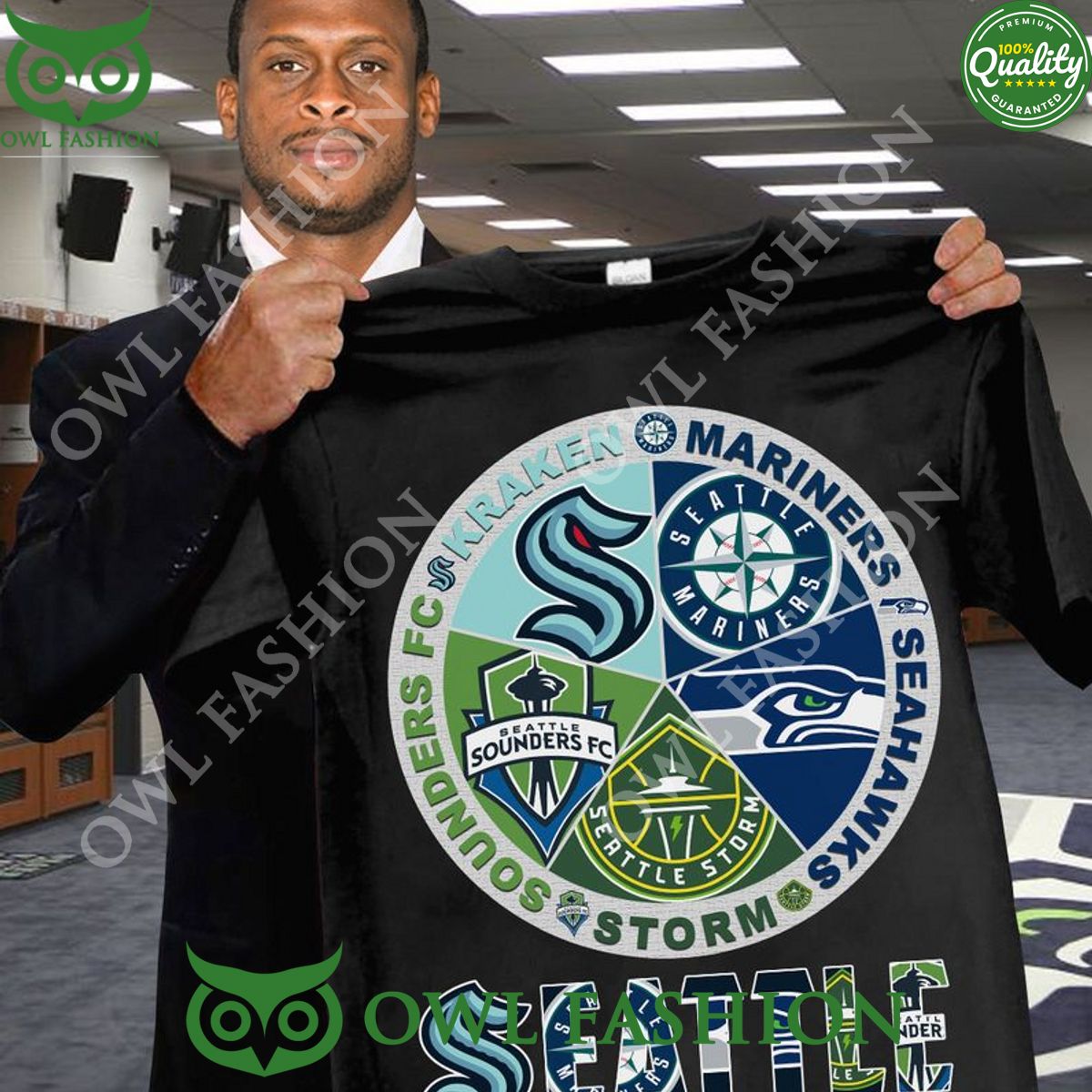 Seattle Kraken Mariners Seahawks Storm Sounders FC - Adult & Kids T-Shirts, Sweatshirts & Hoodies apparel design preview 1