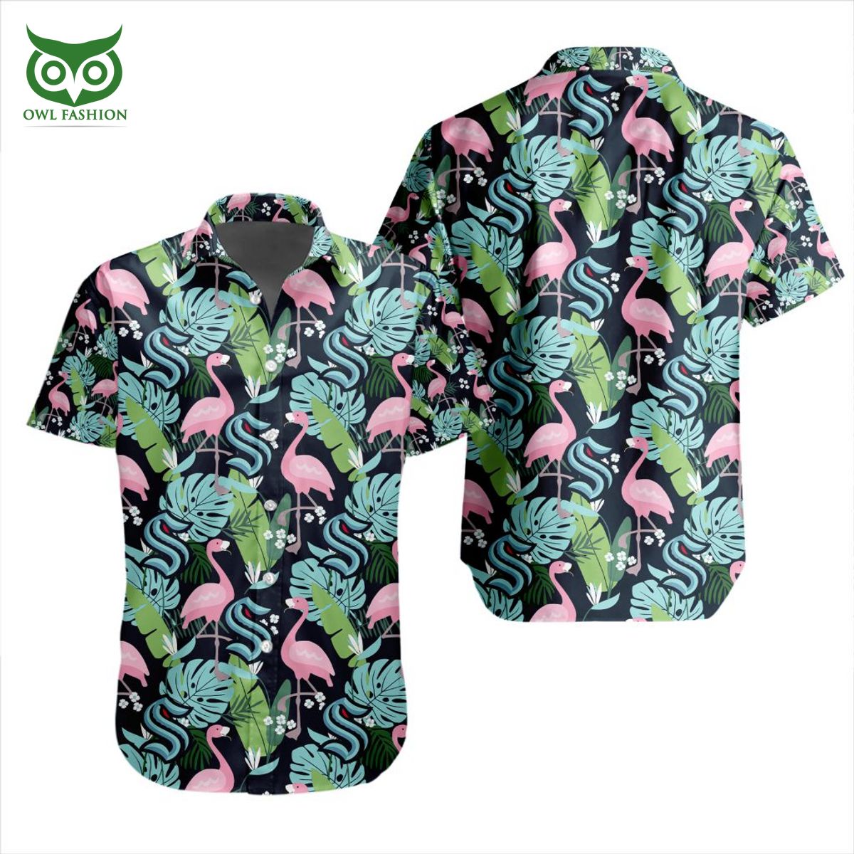 Seattle Kraken NHL Hockey Team Hawaiian - Adult & Kids T-Shirts, Sweatshirts & Hoodies apparel design preview 1