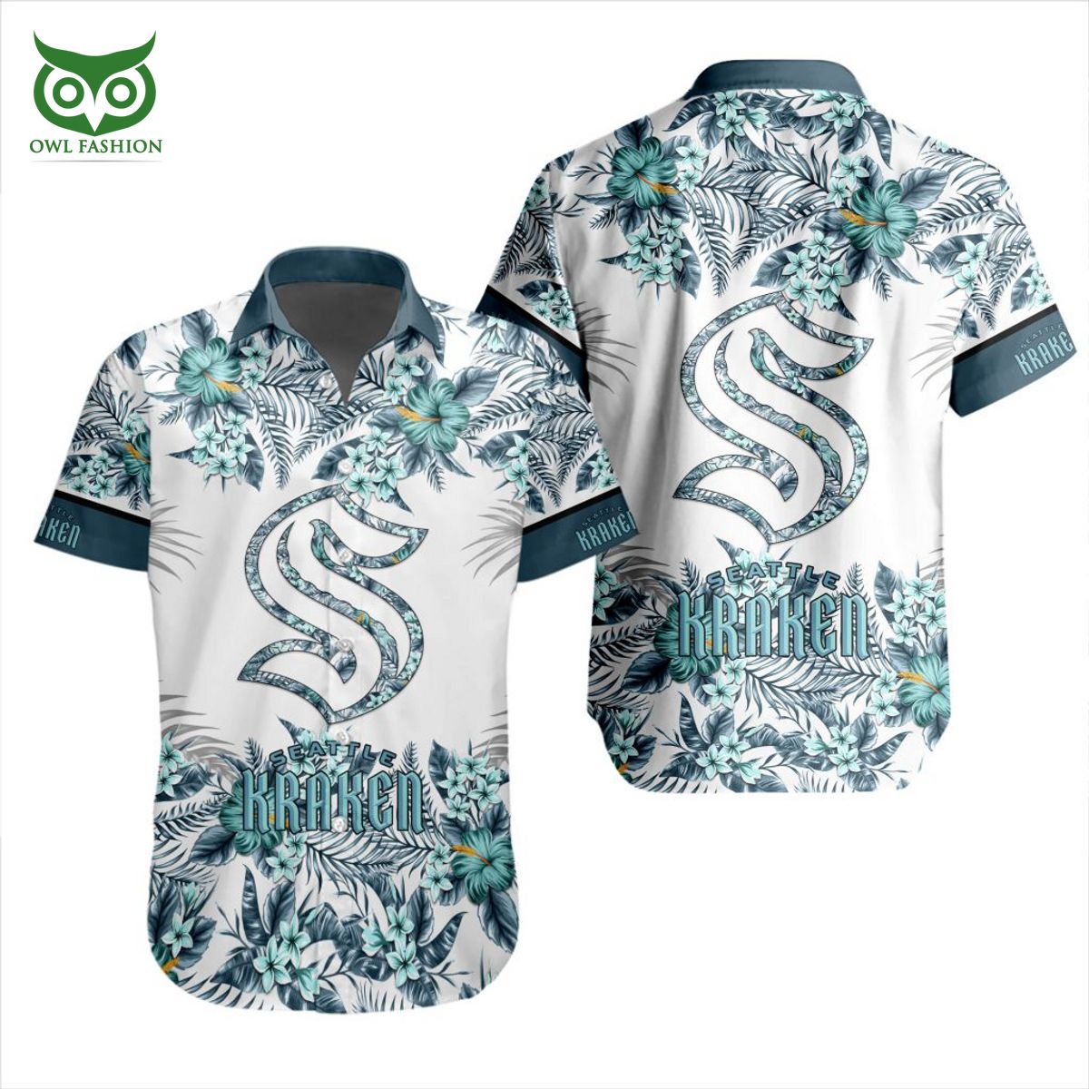 Seattle Kraken NHL Team Beach Vibe Hawaiian - Adult & Kids T-Shirts, Sweatshirts & Hoodies apparel design preview 1