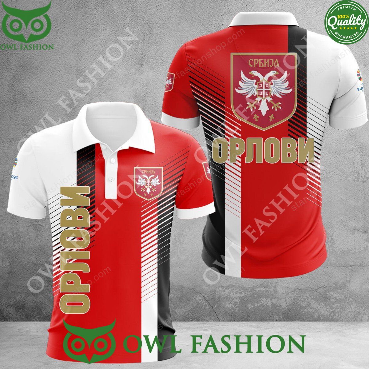 Serbia national football team Logo Black Red White 3D - Adult & Kids T-Shirts, Sweatshirts & Hoodies apparel design preview 1