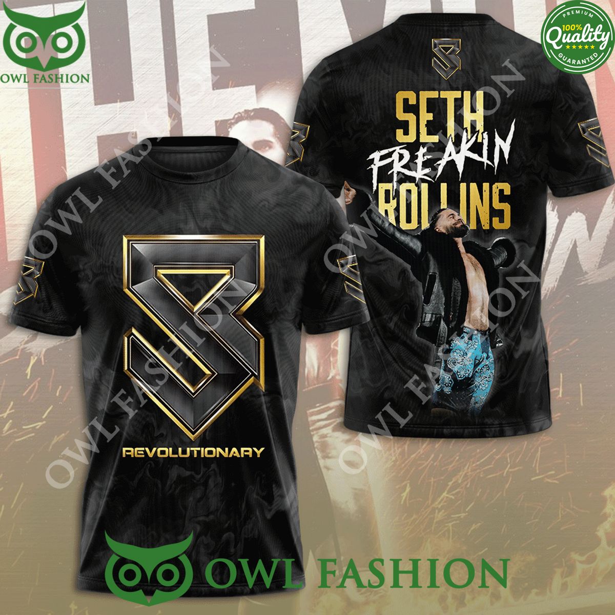 Seth Rollins Freaking Revolutionary - Adult & Kids T-Shirts, Sweatshirts & Hoodies apparel design preview 1