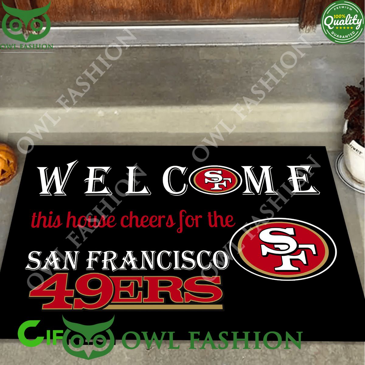 SF49 NFC West Champion Welcome House Doormat - Adult & Kids T-Shirts, Sweatshirts & Hoodies apparel design preview 1