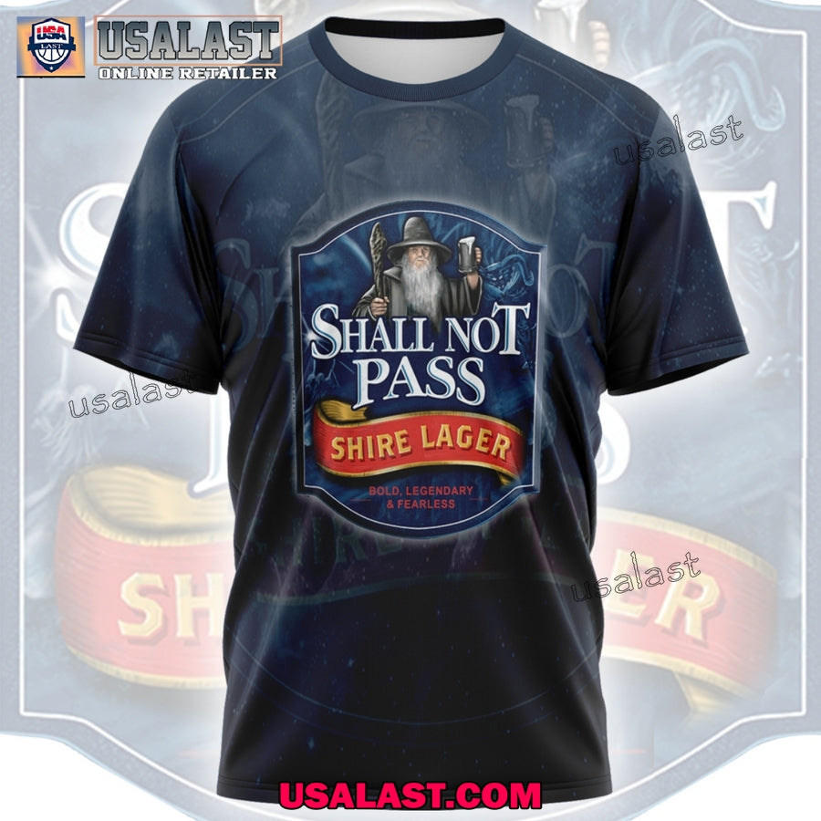 Shall Not Pass Shire Lager Beer 3D - Adult & Kids T-Shirts, Sweatshirts & Hoodies apparel design preview 1
