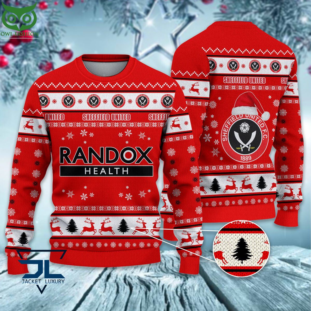 Sheffield United F.C EPL League Cup Ugly Sweater - Adult & Kids T-Shirts, Sweatshirts & Hoodies apparel design preview 1