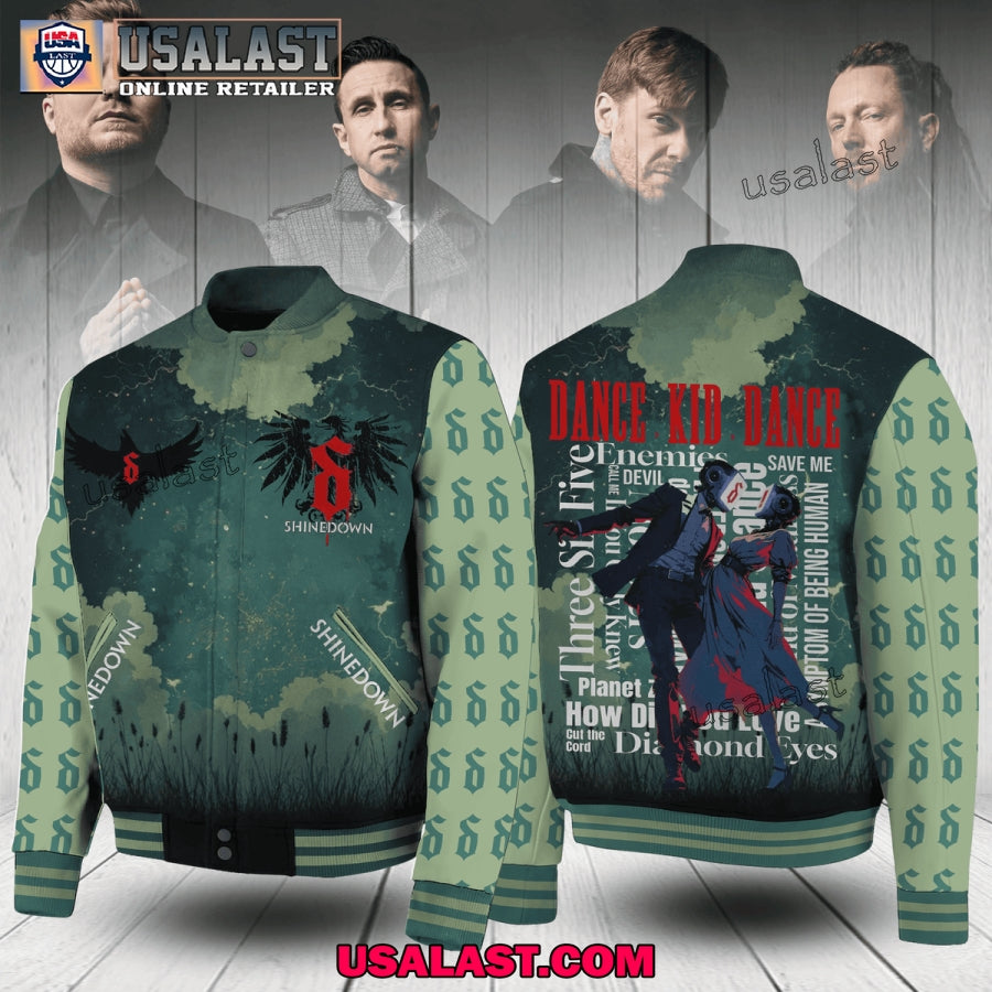 Shinedown Dance Kid Varsity Baseball Jacket - Adult & Kids T-Shirts, Sweatshirts & Hoodies apparel design preview 1