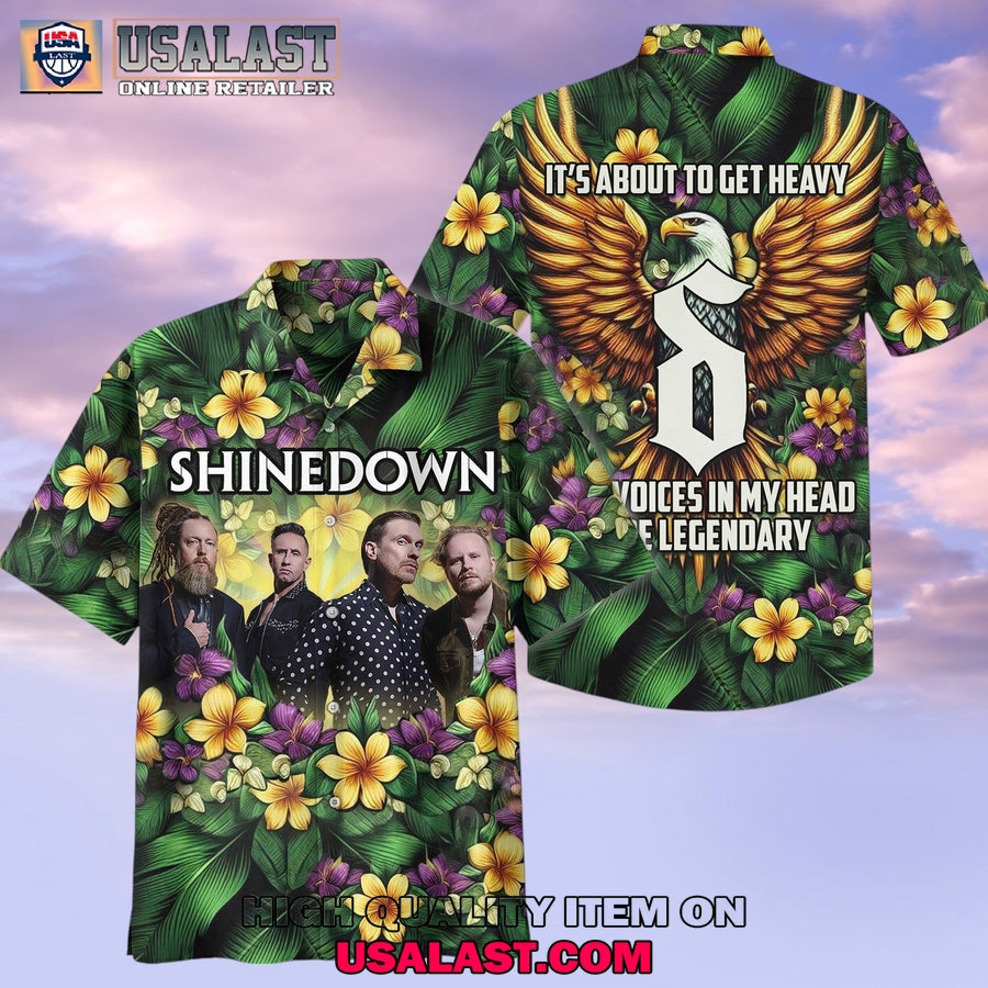 Shinedown It's About To Get Heavy Hawaiian - Adult & Kids T-Shirts, Sweatshirts & Hoodies apparel design preview 1