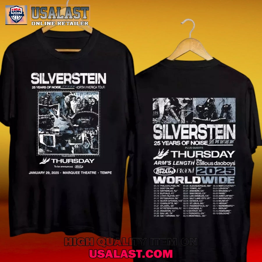 Silverstein Band World Tour 2025 - Adult & Kids T-Shirts, Sweatshirts & Hoodies apparel design preview 1