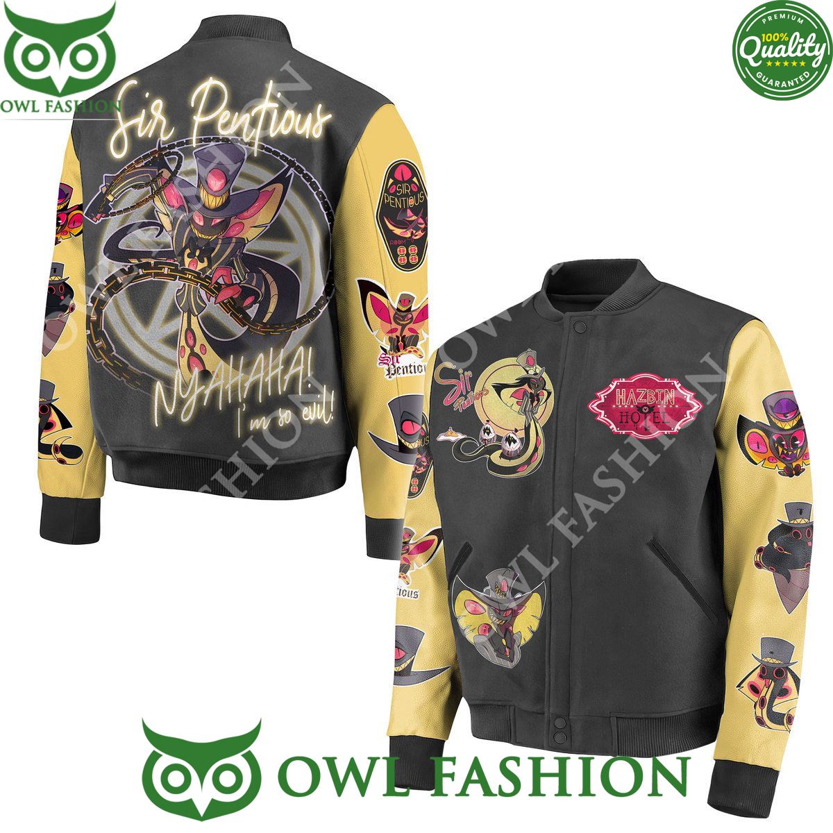 Sir Pentious I am so evil Hazbin Hotel Baseball - Adult & Kids T-Shirts, Sweatshirts & Hoodies apparel design preview 1