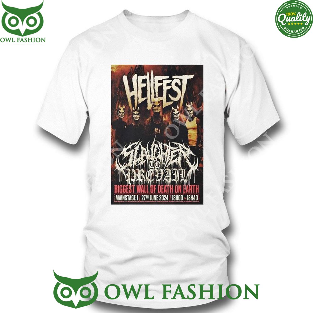 Slaughter To Prevail Hellfest June 27 2024 Poster - Adult & Kids T-Shirts, Sweatshirts & Hoodies apparel design preview 1