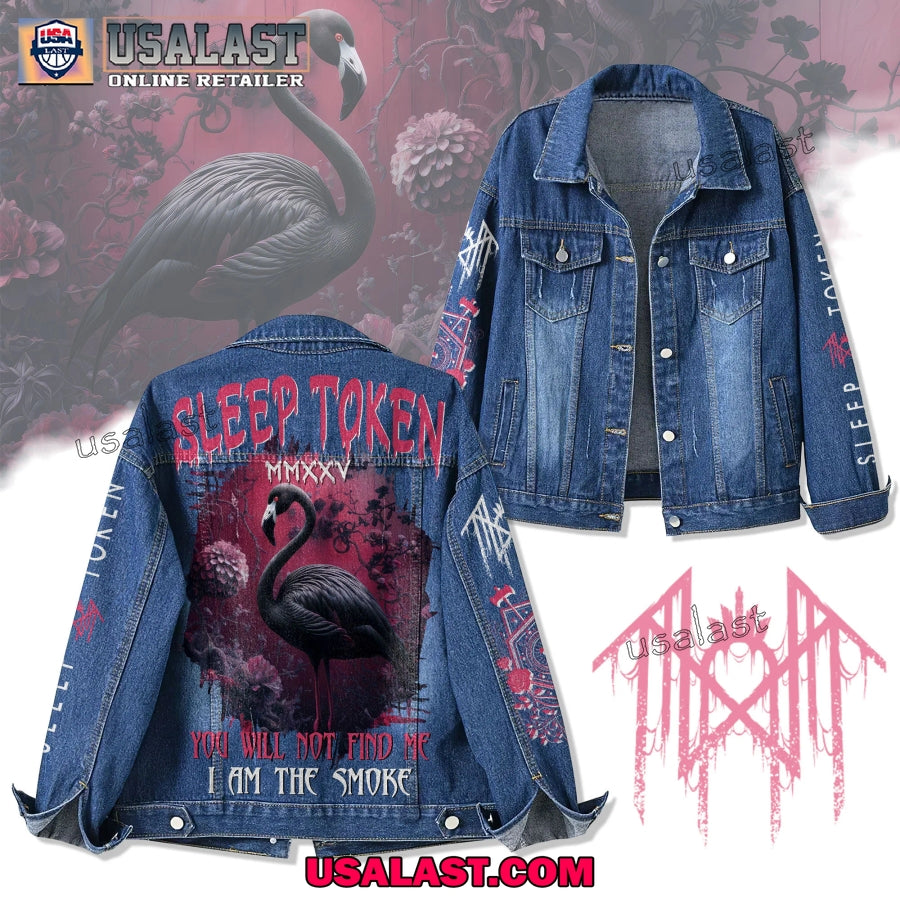 Sleep Token Flamingo Custom Denim Jacket - Adult & Kids T-Shirts, Sweatshirts & Hoodies apparel design preview 1
